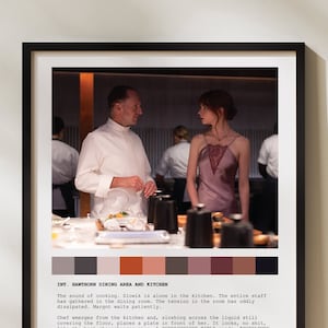 The Menu Filmzitat | Fine DIN A4 Poster | Cheeseburger Szene | Anya Taylor-Joy | Ralph Fiennes | Geschenke für Filmemacher | Personalisierbares Zitat