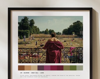 Custom Saltburn Movie Script Poster with Personalized Quote  Scene Design for Film Lovers
