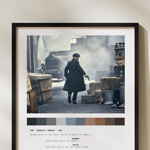 Peaky Blinders Quote | Peaky Blinders Script | Thomas Shelby | Filmmaker Gift | Polly Gray | Colour Palette Artwork | Film Lover Gift