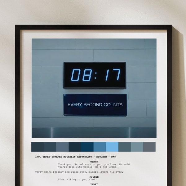 The Bear TV Show Poster | Every Second Counts | Richie | Ebon Moss-Bachrach | Chef Terry | Olivia Colman | The Bear Script | The Bear Gift