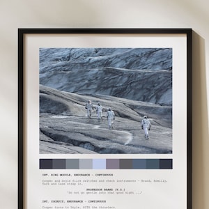 Interstellar Movie Script Poster: Christopher Nolan Film Art