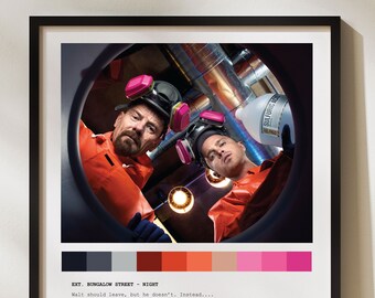 Breaking Bad Pilot Episode Poster  Walter White  Jesse Pinkman  Customizable Gift for Film Buffs