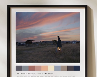 Nomadland Movie Poster Art  Frances McDormand Film Print with Custom Quote