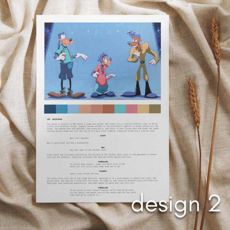 Goofy Script Ideas A Goofy Movie Script Poster 1995 Animation Quote Art - Etsy