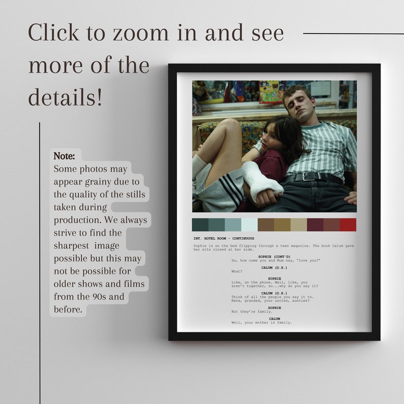 Aftersun Movie Poster Charlotte Wells Paul Mescal Frankie Corio Movie