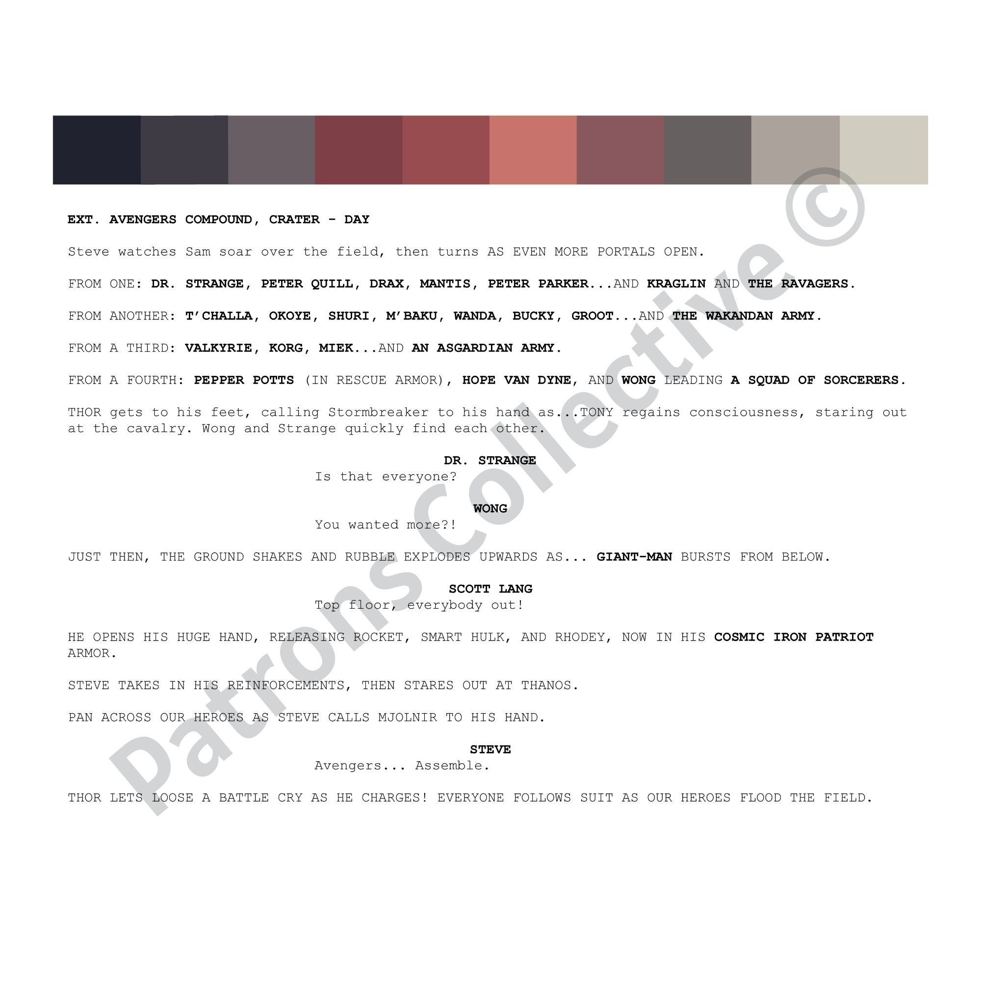 Avengers Movie Script Art Print Custom Quote Poster - Etsy