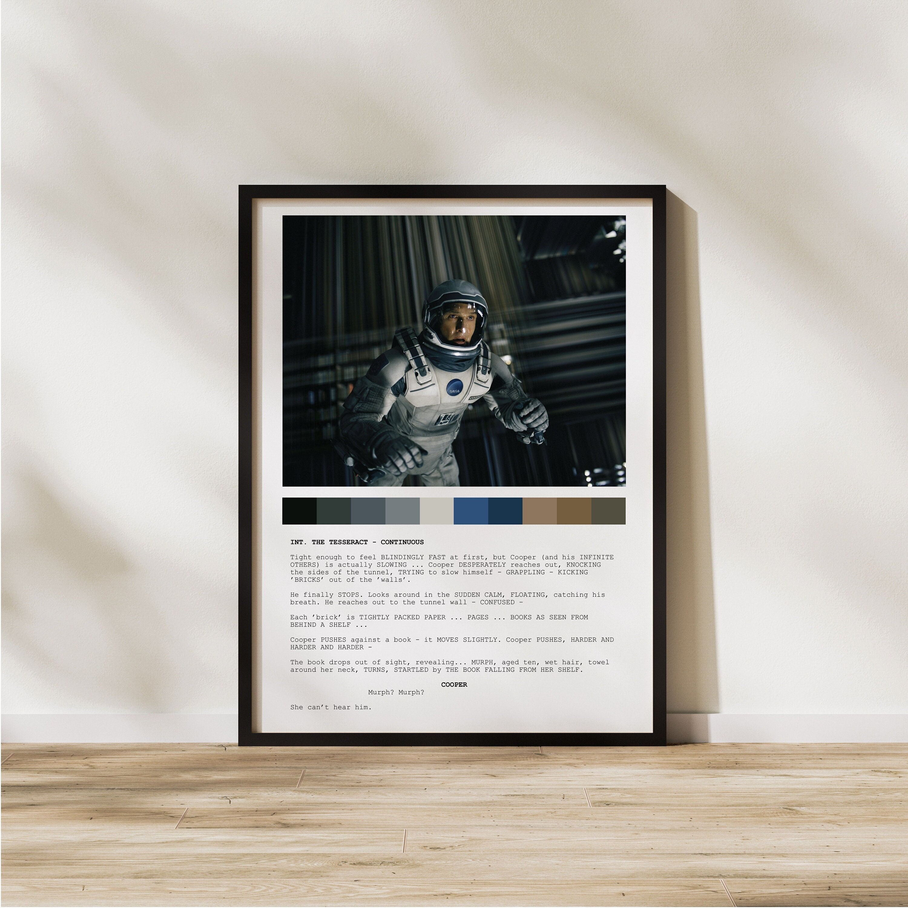 Interstellar Movie Script Poster: Christopher Nolan Film Quote