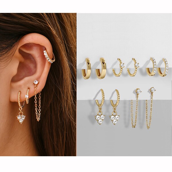 Earring Sets For Multiple Piercing Hypoallergenic Gold Earrings