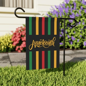 Juneteenth Colorful Garden Flag Yard House Banner African American Black Independence Day Double Sided Print 1865 Freedom Party Supplies