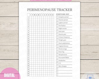 Perimenopause Symptom Tracker: Wellness Journal Insert (PDF Download)