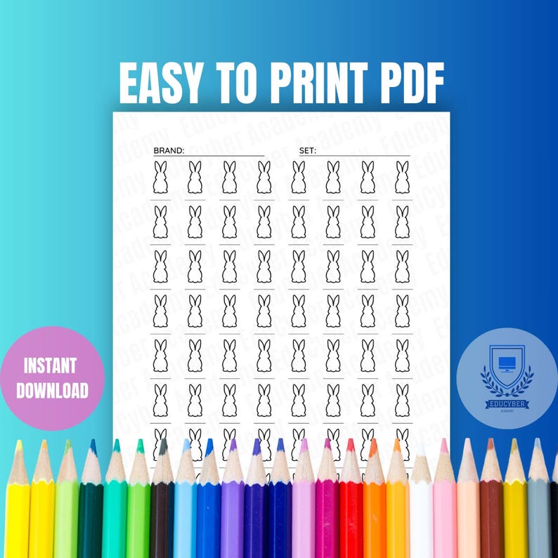 Color Swatch Chart Printable for Coloring, Cozy Color Test Sheet ...