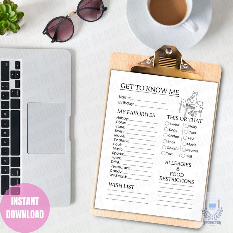 Ice Breaker Activities Team Building Get to Know Me Printable ...