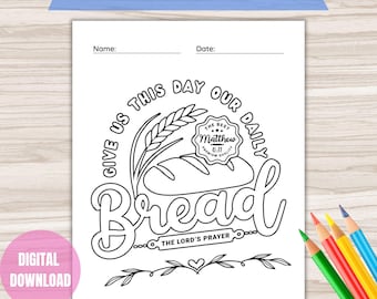 Lord's Prayer Coloring Page: Scripture Activity (PDF Download)