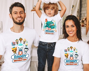 Octonauts birthday shirt, Octonauts theme birthday party shirt, Family matching Octonauts shirts, Octonauts Personalized birthday shirt