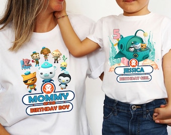 Octonauts birthday girl shirt, Octonauts theme birthday party shirt, Family matching Octonauts shirts, Octonauts Personalized birthday shirt