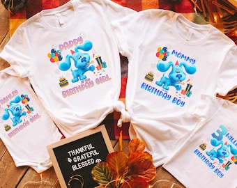 Blues Clues Birthday T shirt, Birthday Family Shirt, Blues Clues Theme Party, Personalized shirts for kids, Family matching birthday shirt