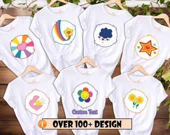 Cute Bear Shirt, Nostalgia Shirt, Custom Care Bears Group Shirt, Bears Party Shirt for Care Groups, Friends, Family, Unisex Costume Tees