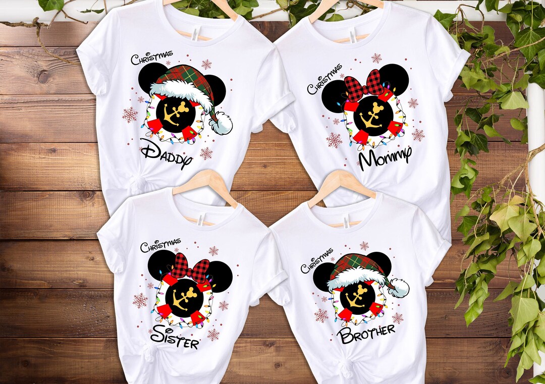 Custom Disney Family Christmas Shirts, Family Christmas Party