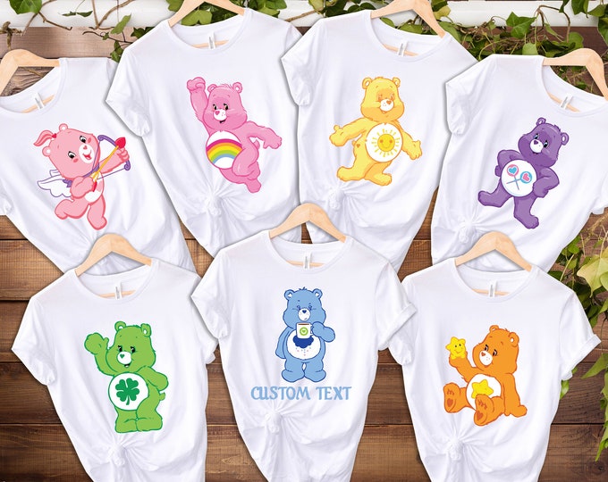 Care Bears Iron-On T-Shirt Transfer - A5 Size (148x210mm), For White Cotton Garments