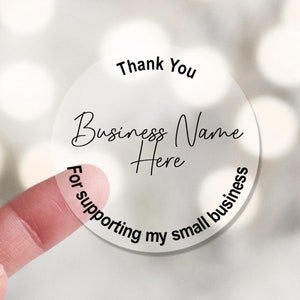 2&quot; Clear Foil Thank You Stickers, Foil Stickers, Custom Stickers, Small Business Stickers