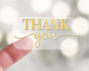 Thank You Stickers, Foil Thank You Stickers, Stationary Stickers, Sticker Sheet