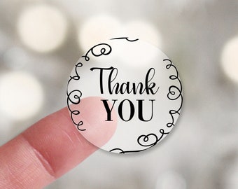 25 Gold Foil Thank You Stickers // Custom Labels for Packages Business ...