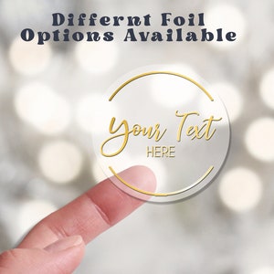 2&quot; Custom Clear Foil Stickers: Wedding & Party Favors