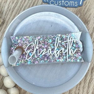 Pastel Glitter Stanley Name Plate, Personalized Name Plate, Stanley Name Plate, Name Plate, Glitter Name Plate, Tumbler Accessories