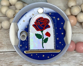 Enchanted Rose Stanley Lid Topper, Stanley Name Plate, Rose Name Plate, 40oz Stanley Name Plate, Stanley Accessories