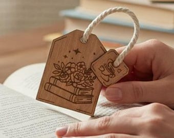 Custom Engraved Tea Bag Bookmark,Wooden Bookmark