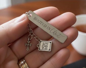 Custom Engraved Christian Bookmark, Religous Book Mark