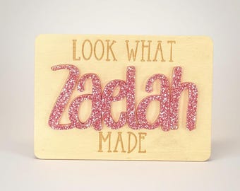 Look What I Made Magnet, Child's Art Work Magnet, Personalized Fridge Magnet
