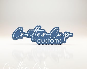 Custom Mini Acrylic Photo Tag: Engraved Business Watermark, Business Photo Prop Sign
