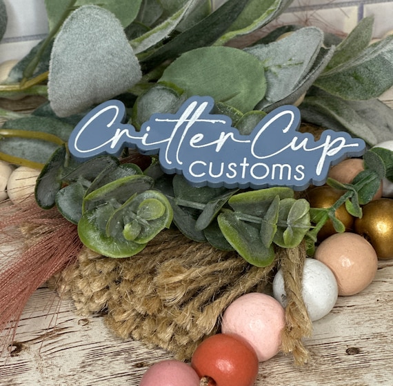 Custom Mini Acrylic Photo Tag: Engraved Business Watermark