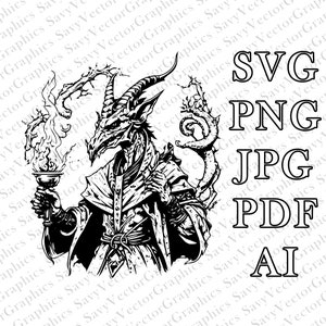 Draconic Sorcerer, Dragonborn, SVG, Black and White Transparent Background, D&D, Fantasy, Cricut, Laser, Dungeons and Dragons, Player Class