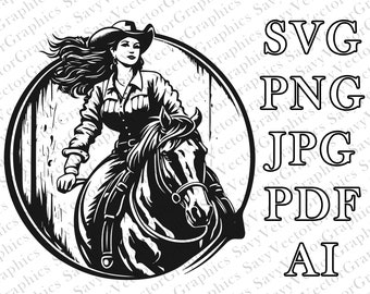 Barrel Racing, Barrel Racing SVG, Equitación, svg, caballo, galope, Cortar archivo Cricut, Láser, Archivo para elaboración, Calcomanía, Calcomanía de carreras de barriles