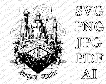 Dungeon Master Emblem, PNG, SVG, D&D, Fantasy, Dungeons and Dragons, Player Class, Dungeons and Dragons, File For Crafting