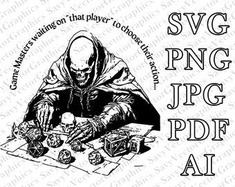 Game Master Waiting on Player, PNG, SVG, D&D, Fantasy, Dungeons and Dragons, Player Class, Dungeons and Dragons, File For Crafting