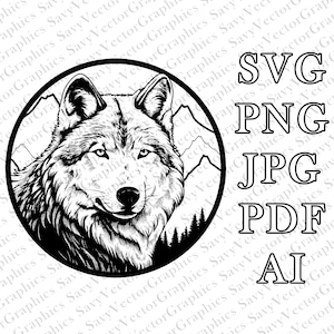 Wolf wildleben, Wolf wildleben SVG, Wolf Aufkleber, Schneidedatei Cricut, xTool, Laser, Datei zum Basteln