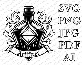 Artificer Emblem SVG, D&D, Fantasy, Cut File Cricut, xTool, Laser, Dungeons and Dragons, Player Class, Dungeon and Dragon, File For Crafting