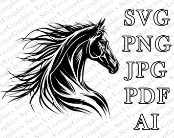 Horse, Horse Head, Horse SVG, svg, gallop, Cut File Cricut, xTool, Laser, File For Crafting, Decal, Horse Gallop Decal