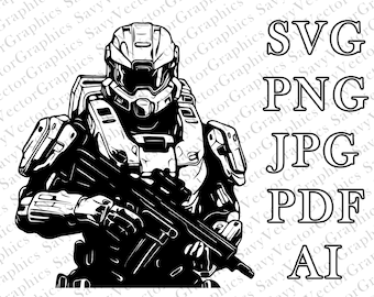 Halo Master Chief SVG, Halo Master Chief PNG, Halo, Master Chief, Cut File Cricut, File For Crafting