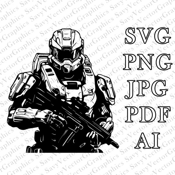 Halo Master Chief SVG, Halo Master Chief PNG, Halo, Master Chief, Cut File Cricut, File For Crafting