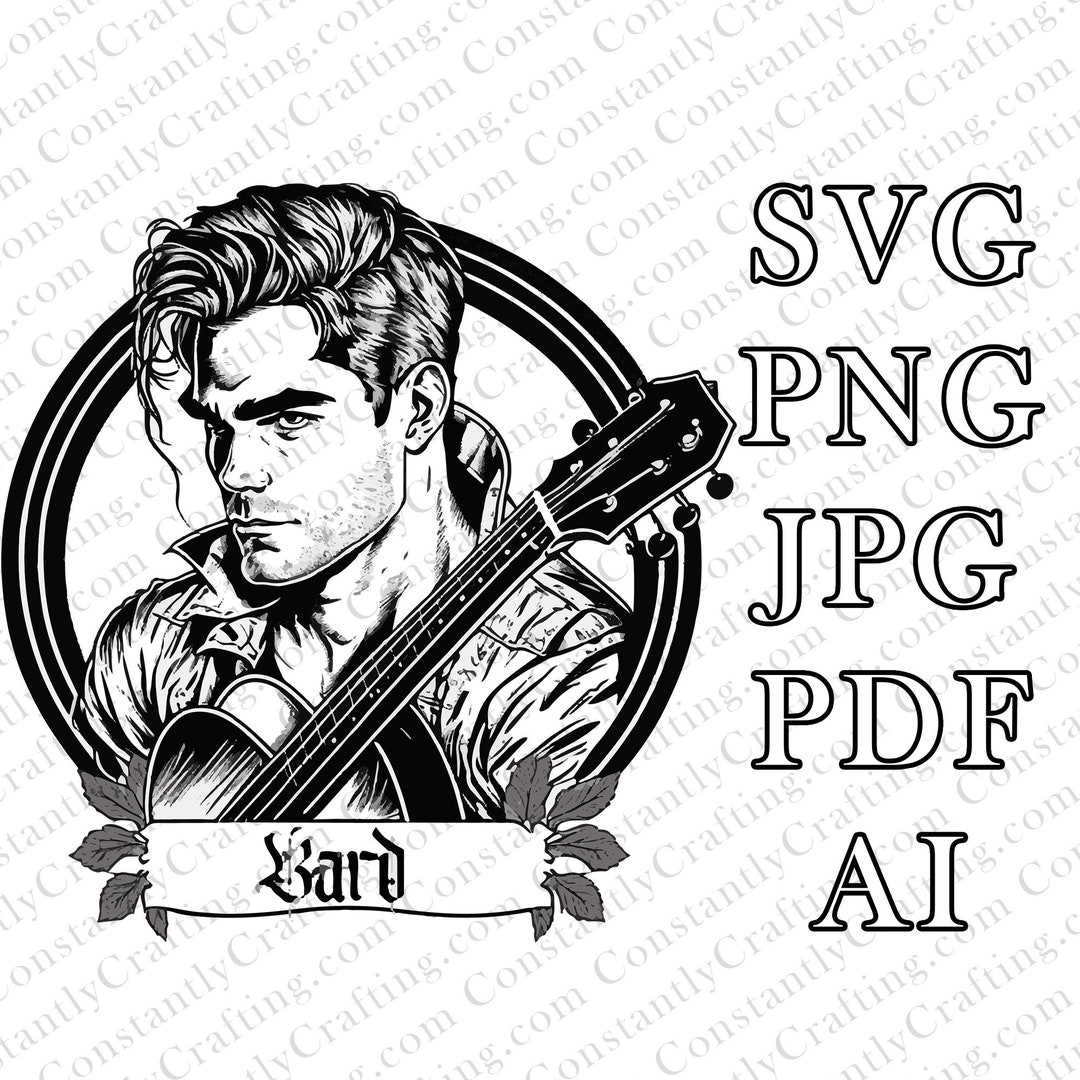 Bard, Chris Pine, SVG, D&D, Fantasy, Cut File Cricut, Xtool, Laser ...
