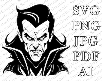 Drácula, Drácula SVG, Vampiro, Vampiro SVG, Halloween SVG, Cortar Archivo Cricut, Archivo para Elaboración