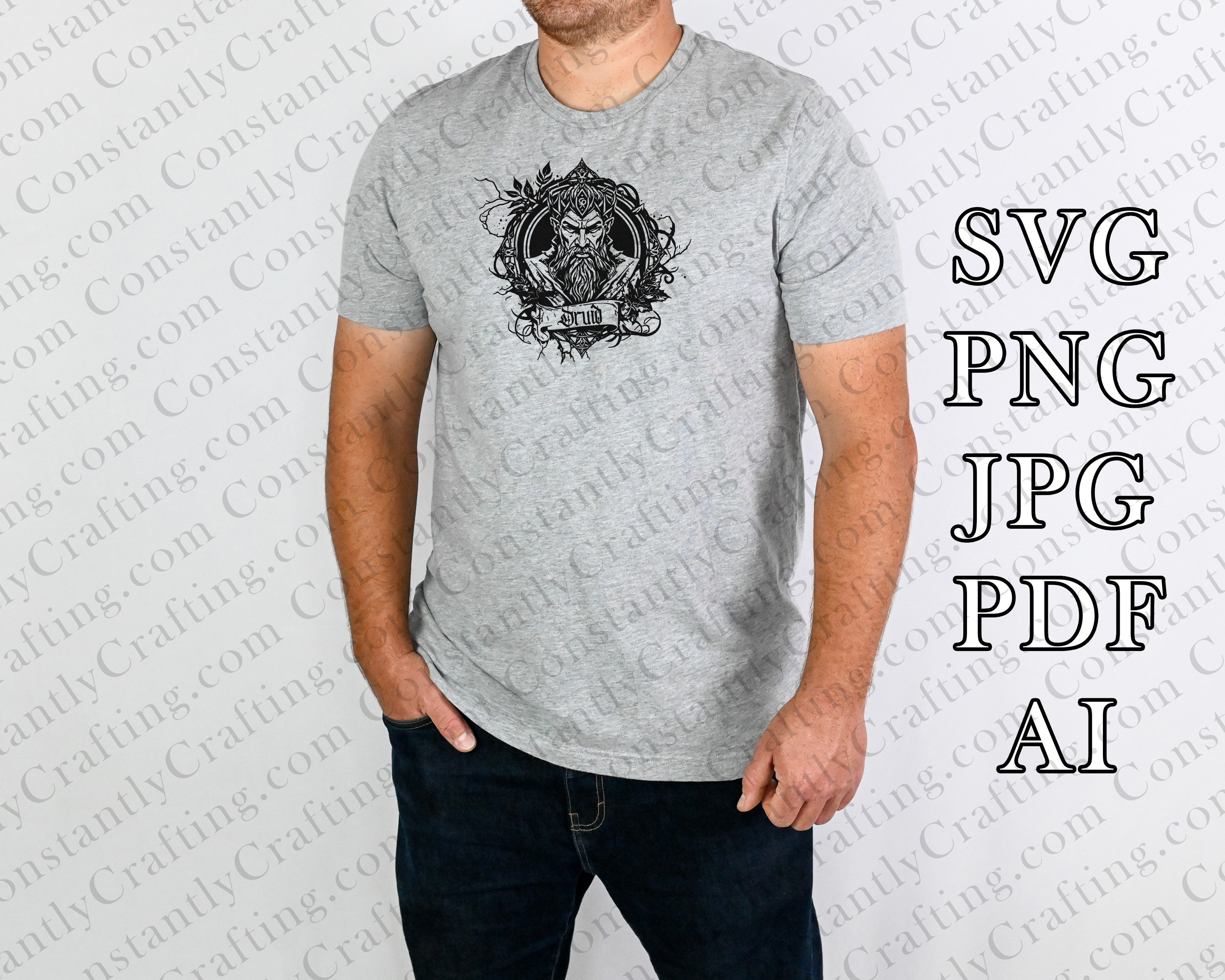 Druid Druid SVG SVG D&D Fantasy Cut File Cricut Xtool Etsy