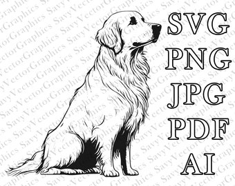 White Retriever, White Retriever SVG, Retriever, Dog, Cut File Cricut, xTool, Laser, File For Crafting