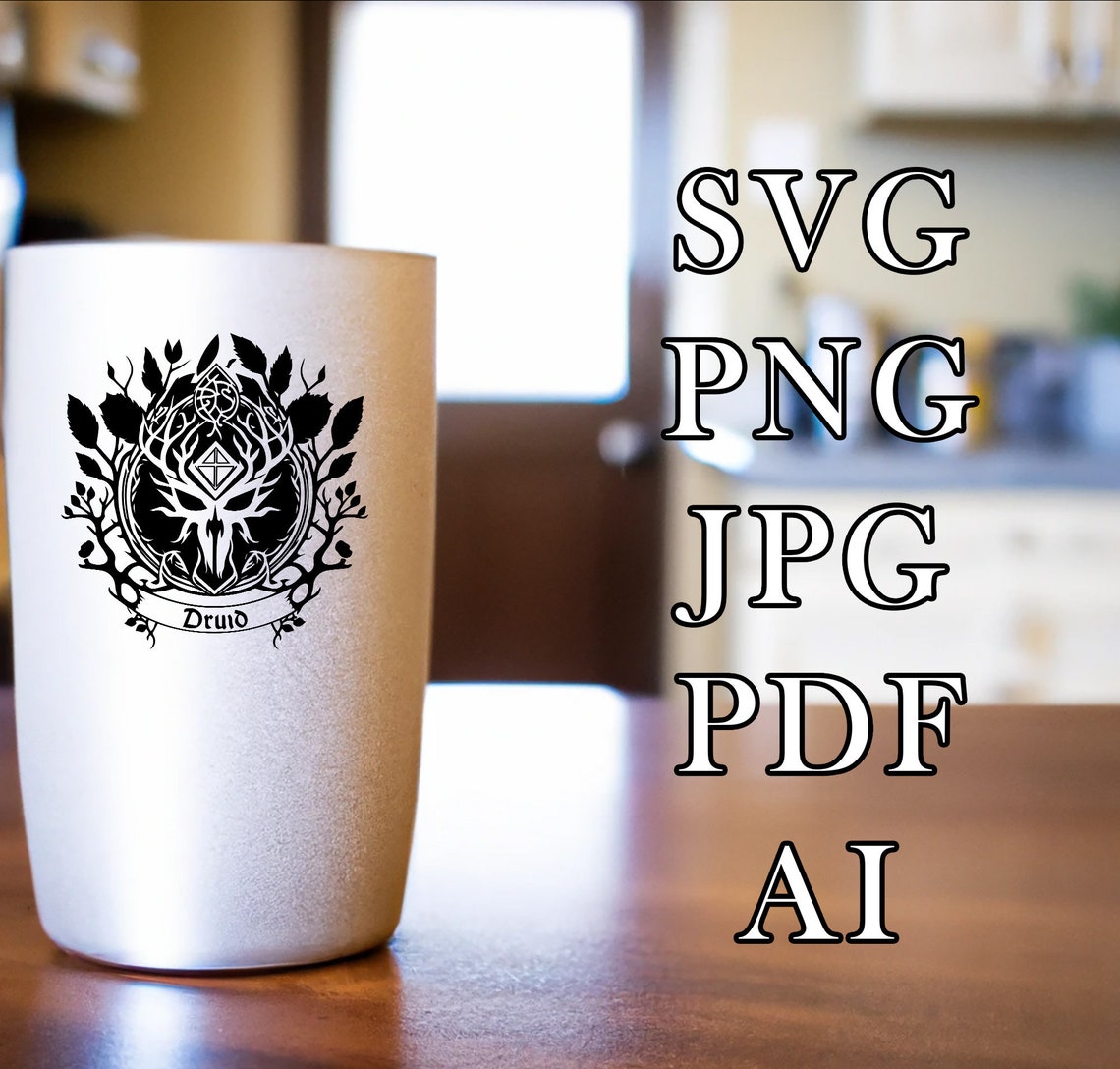 Druid Emblem SVG D&D Fantasy Cut File Cricut Xtool Laser Etsy