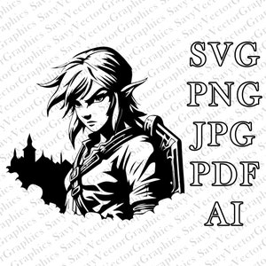Link SVG, Zelda Link SVG, Link, Tears of the Kingdom, Cut File Cricut, File For Crafting