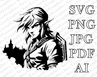 Link SVG, Zelda Link SVG, Link, Tears of the Kingdom, Cut File Cricut, File For Crafting